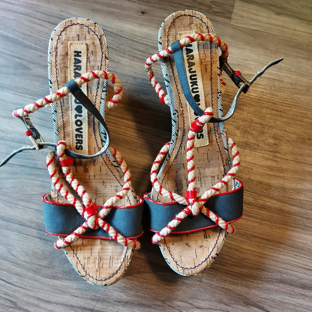 Harajuku lovers wedge sandals